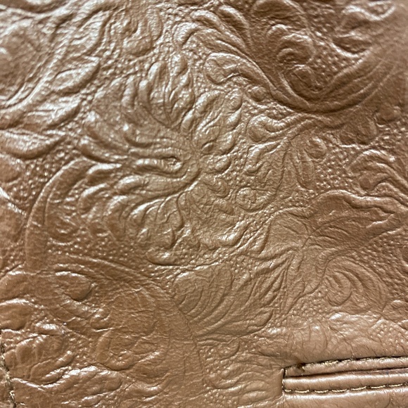 Pamela McCoy S Brown Textured Leather Button Front - Picture 8 of 14